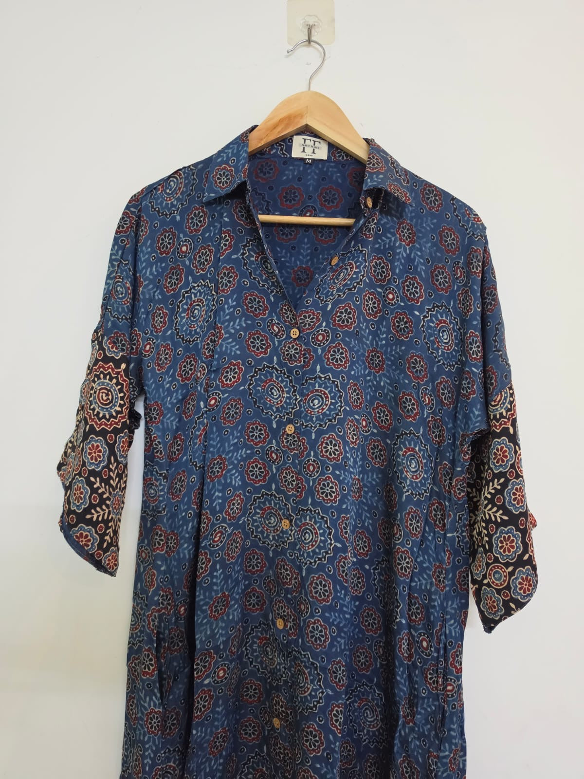 Ajrakh shirt dress