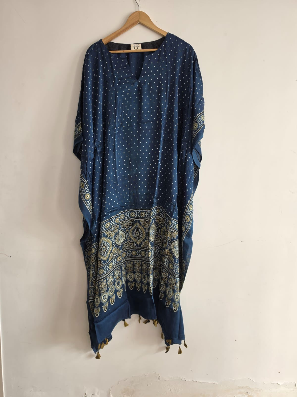 Ajrakh Kaftan in modal silk