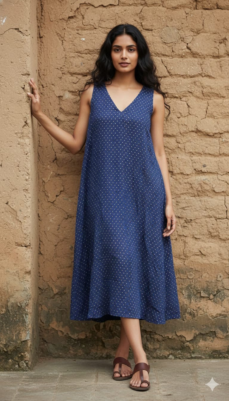 Ajrakh Modal dress