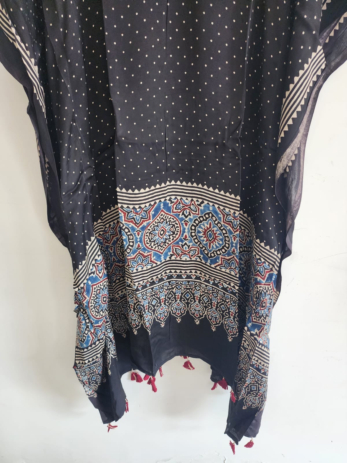 Ajrakh Kaftan in modal silk
