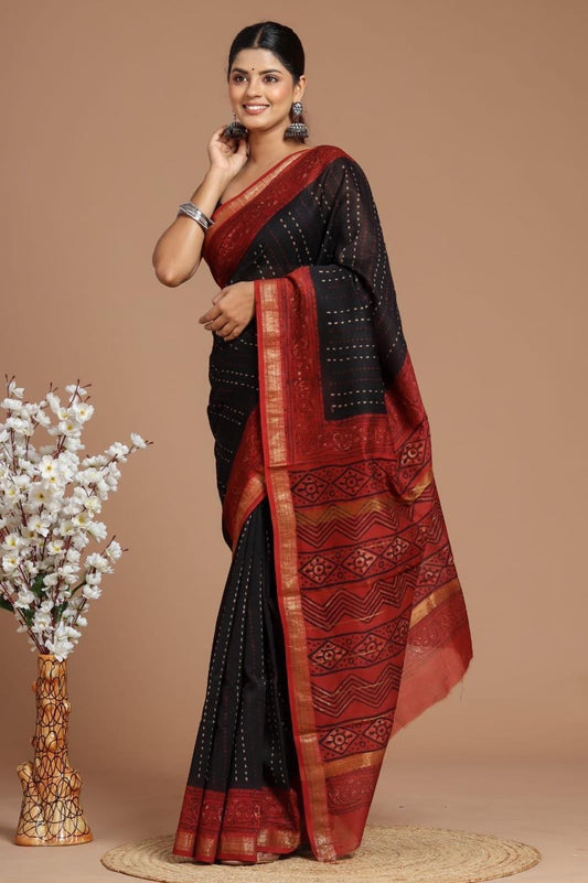Maheshwari saree (Handblock)