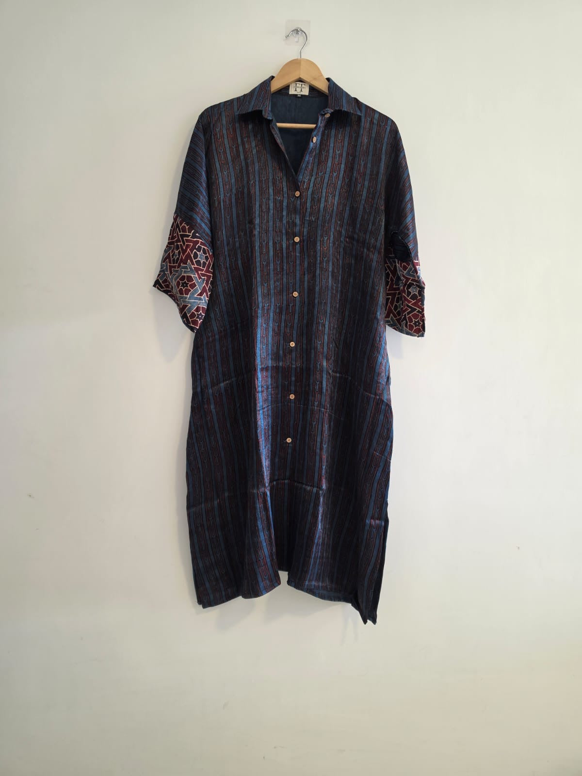 Ajrakh shirt dress