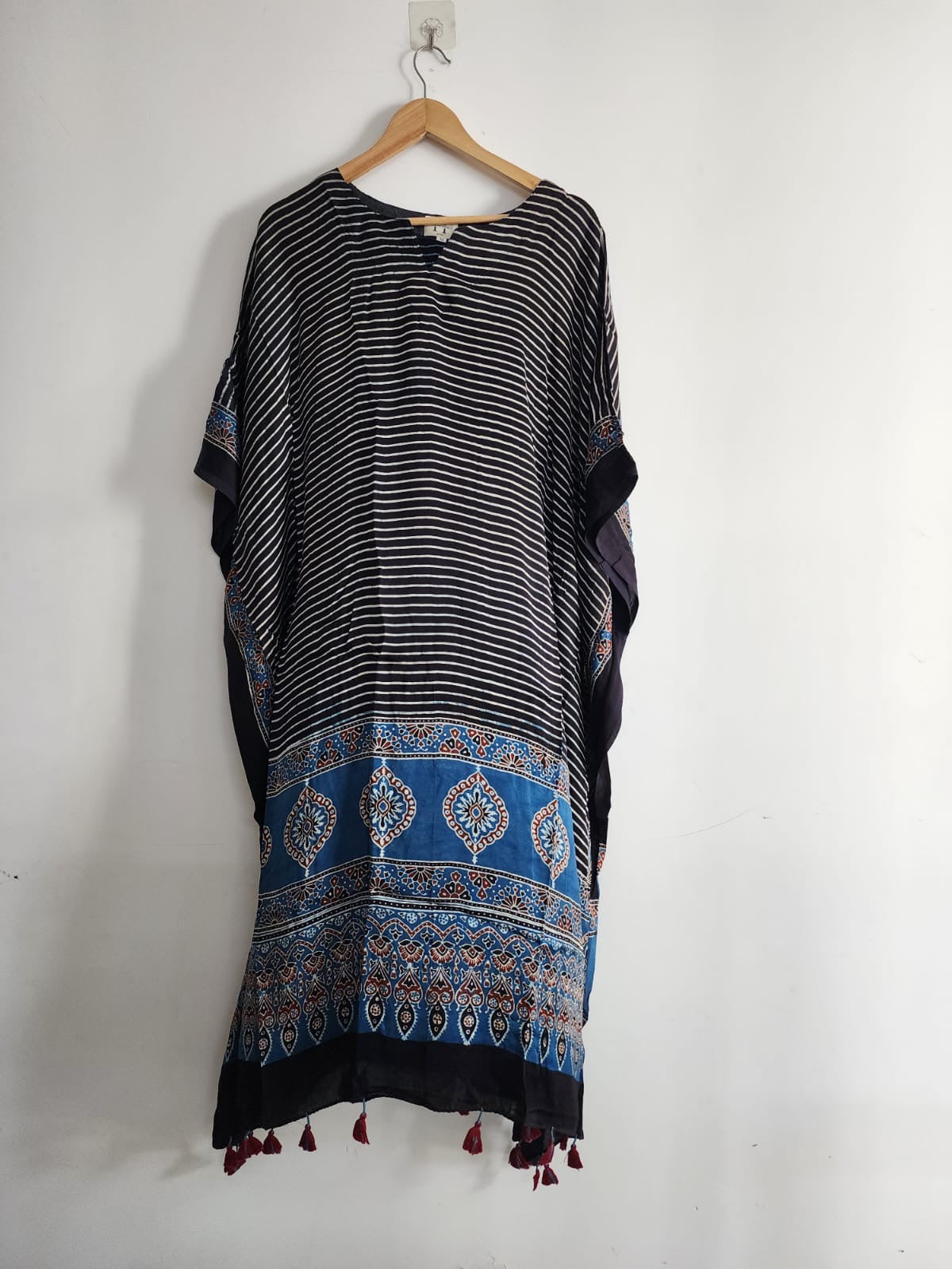 Ajrakh Kaftan in modal silk