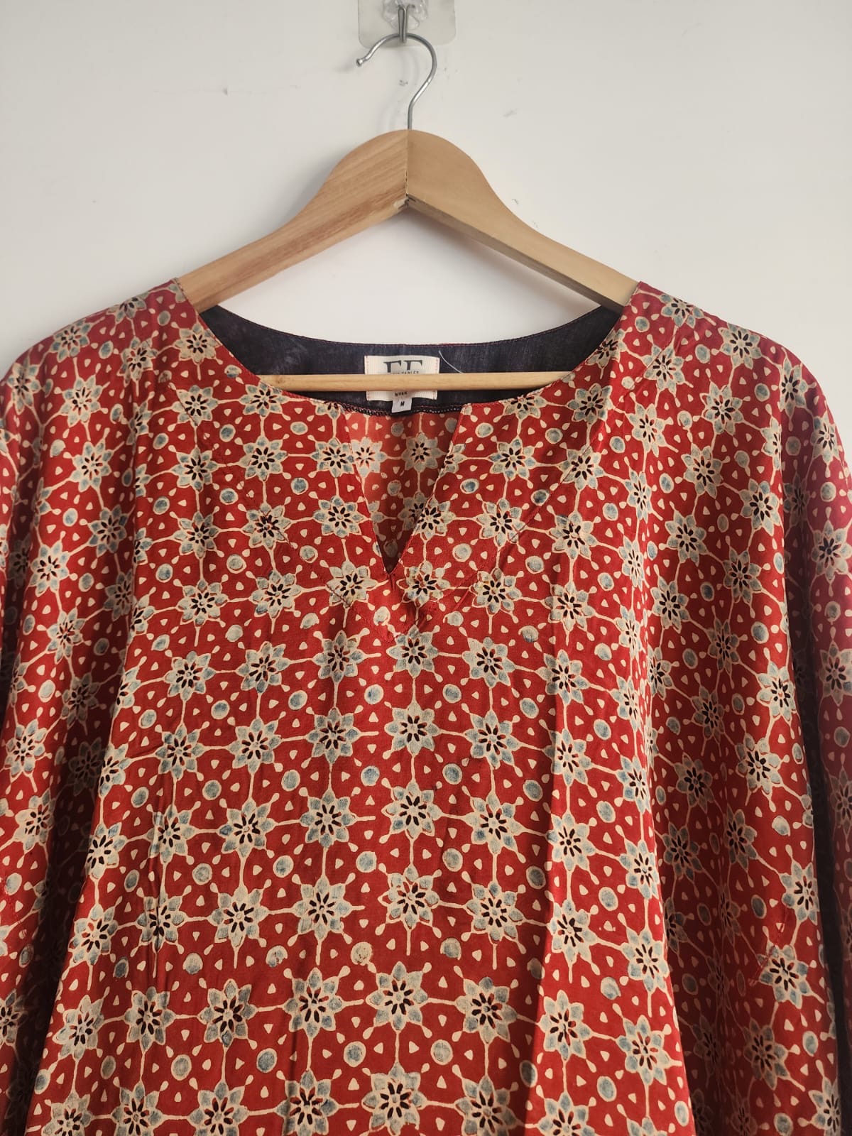 Ajrakh Kaftan in modal silk