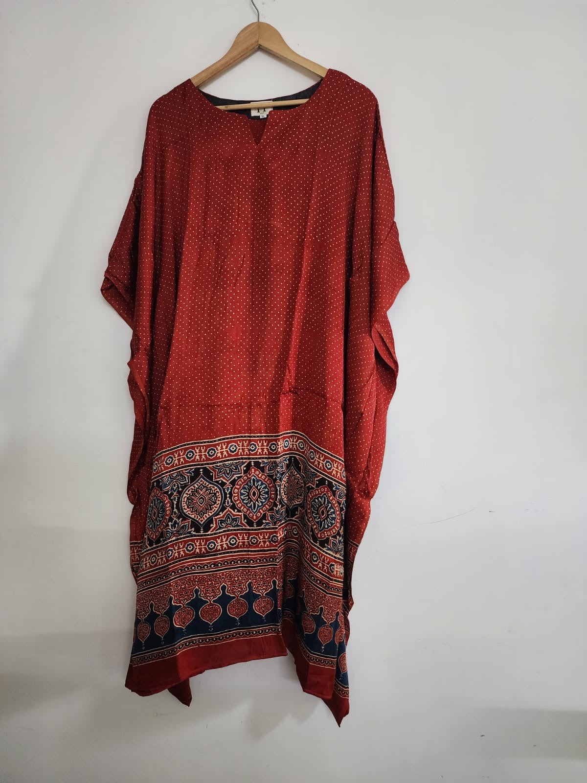 Ajrakh Kaftan in modal silk