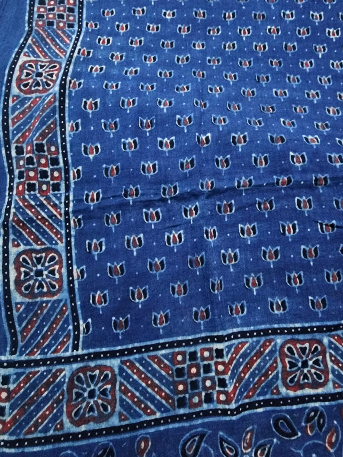 Ajrakh mul cotton dupatta