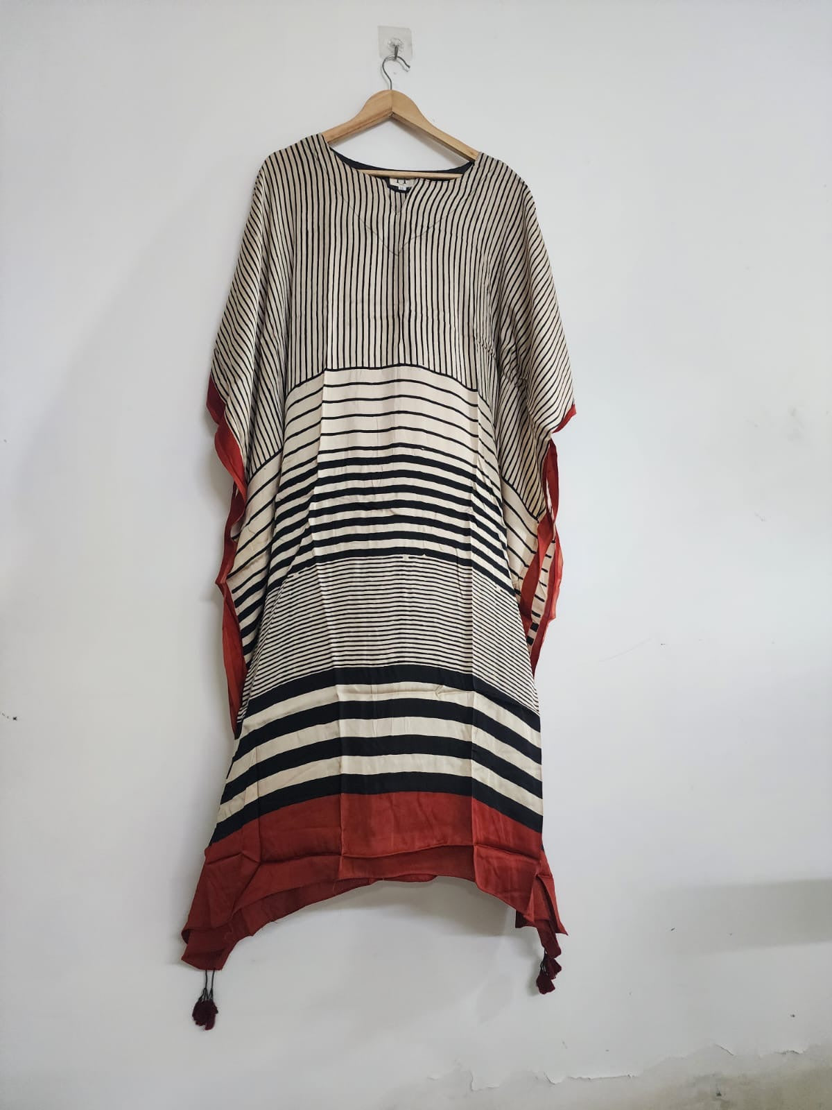 Ajrakh Kaftan in modal silk