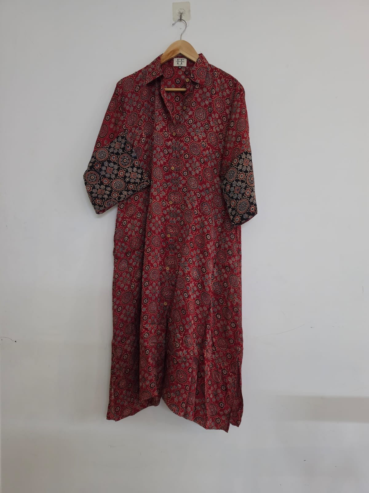 Ajrakh shirt dress