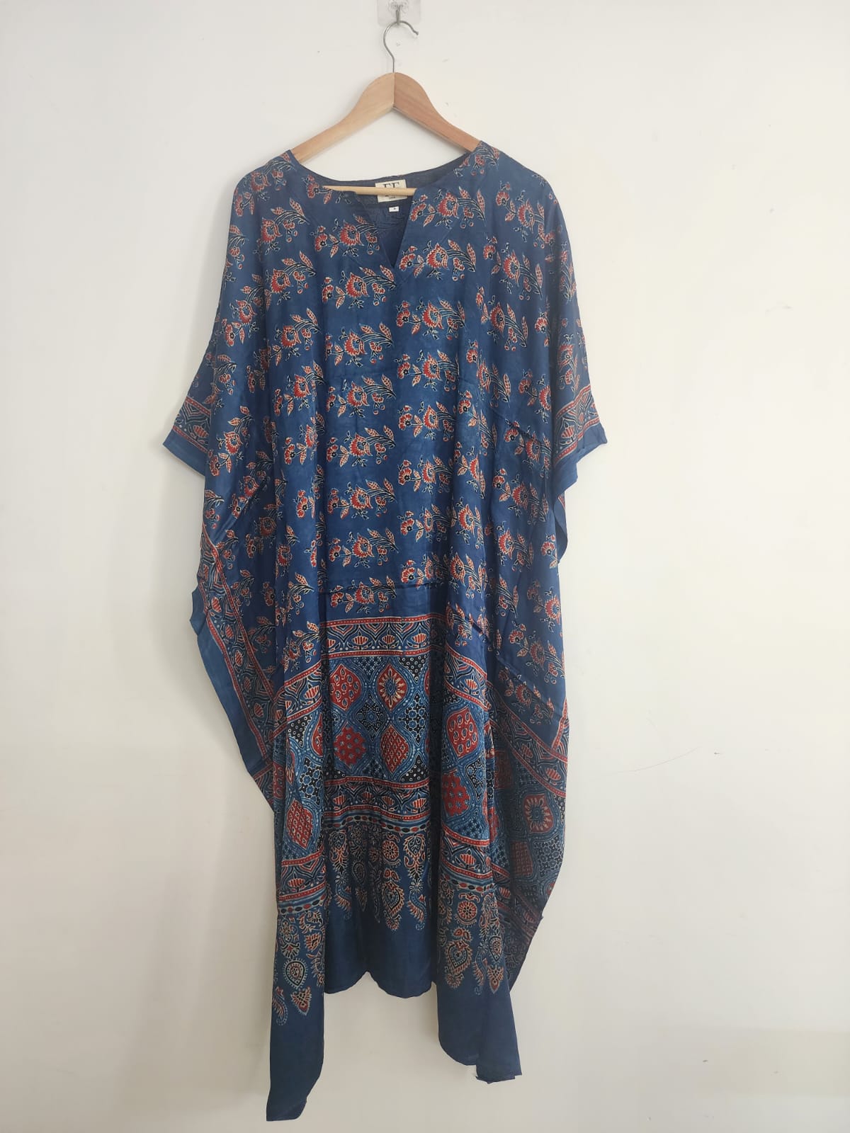 Ajrakh Kaftan in modal silk