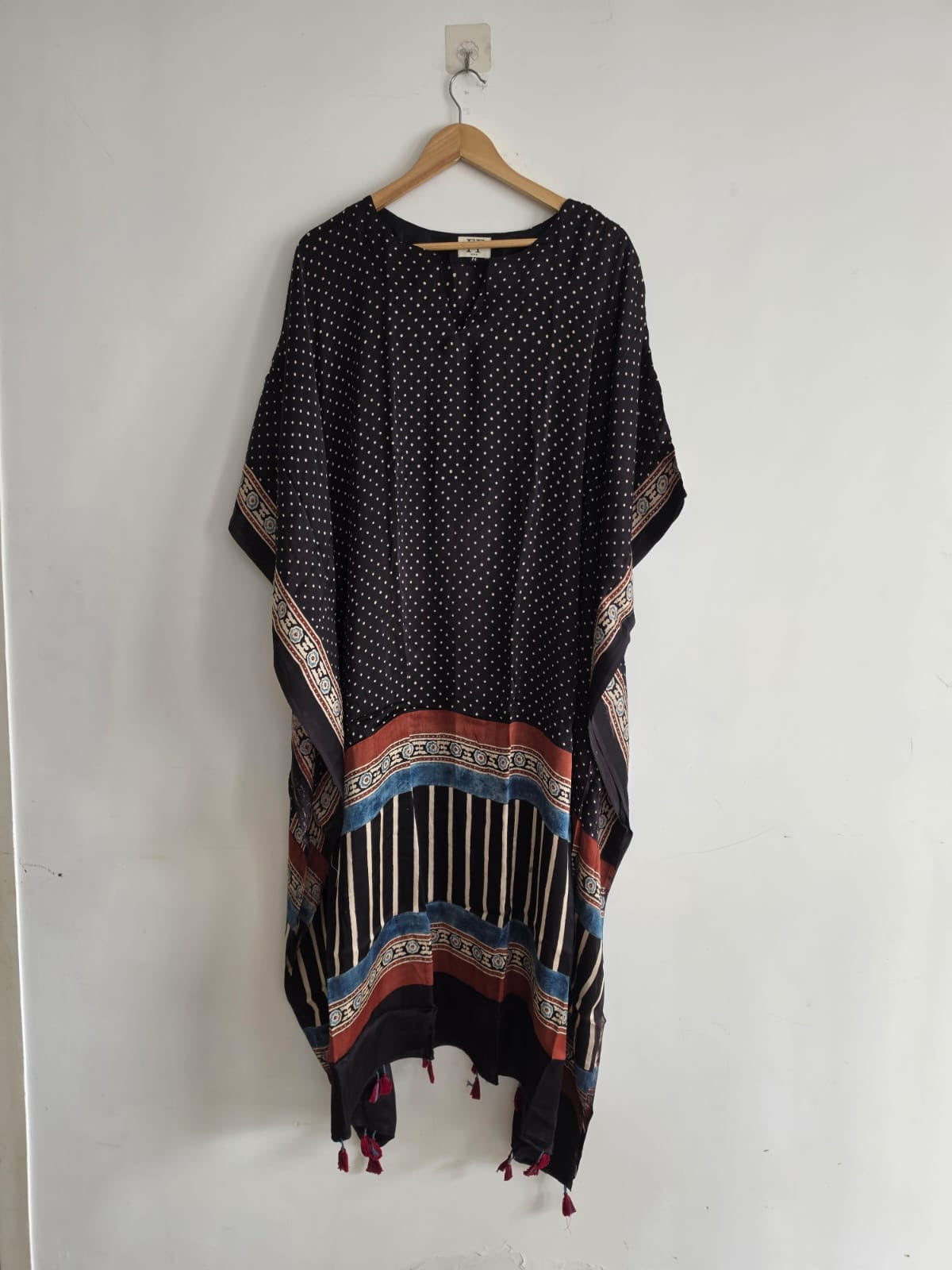 Ajrakh Kaftan in modal silk
