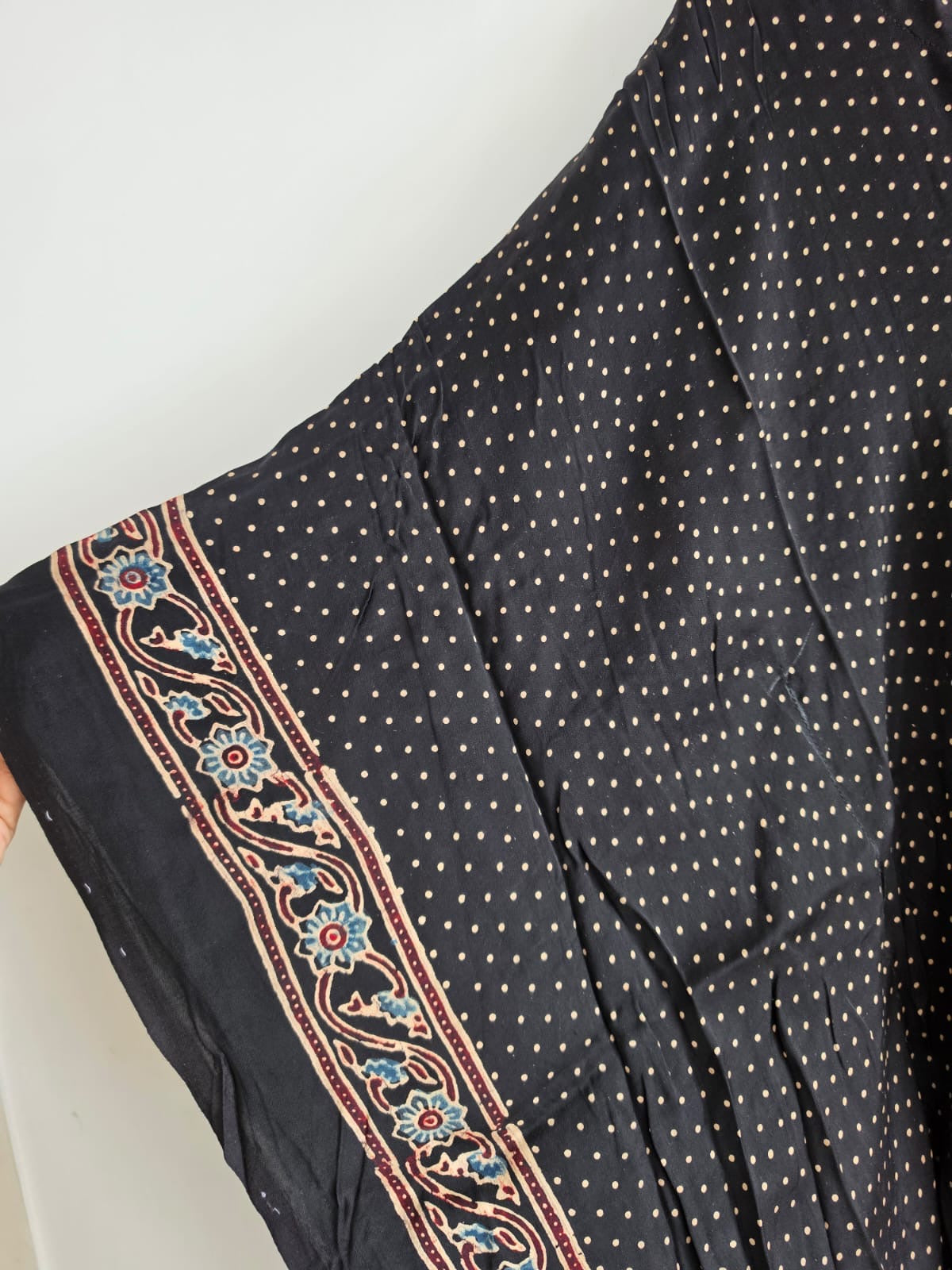 Ajrakh Kaftan in modal silk