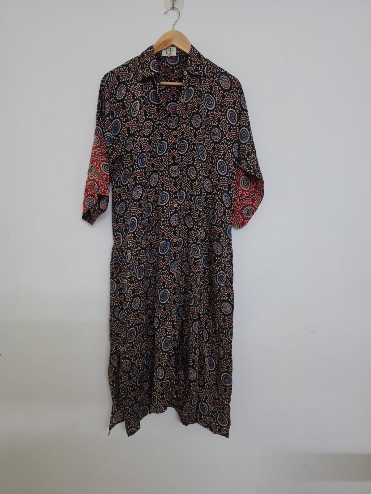 Ajrakh shirt dress