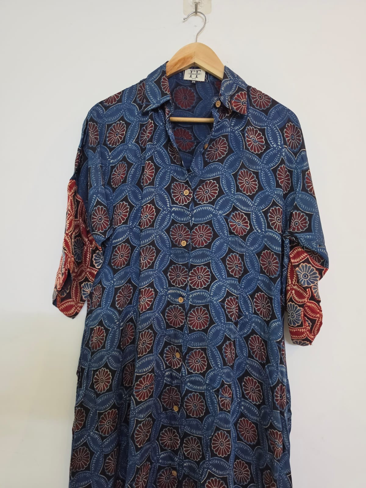 Ajrakh shirt dress