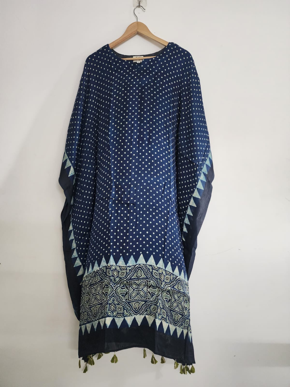 Ajrakh Kaftan in modal silk