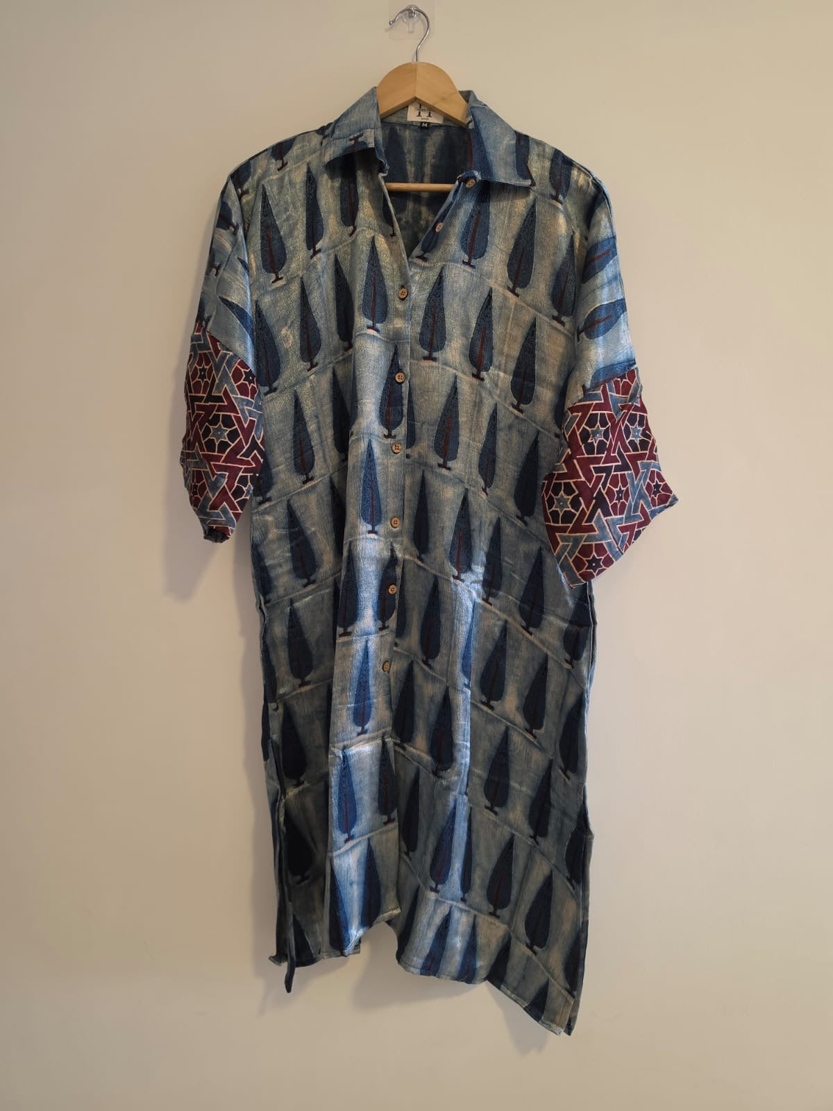Ajrakh shirt dress (Short)