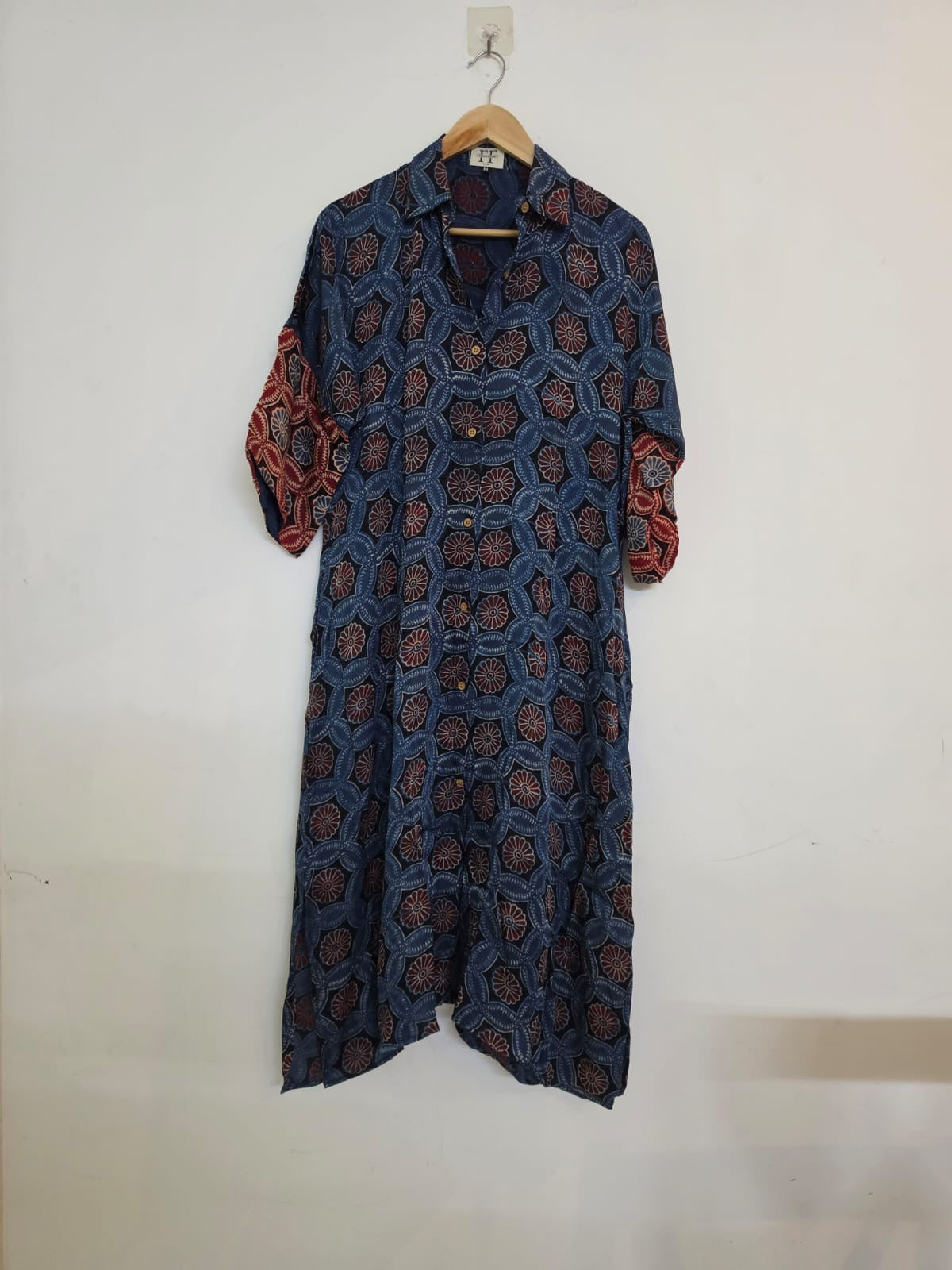 Ajrakh shirt dress