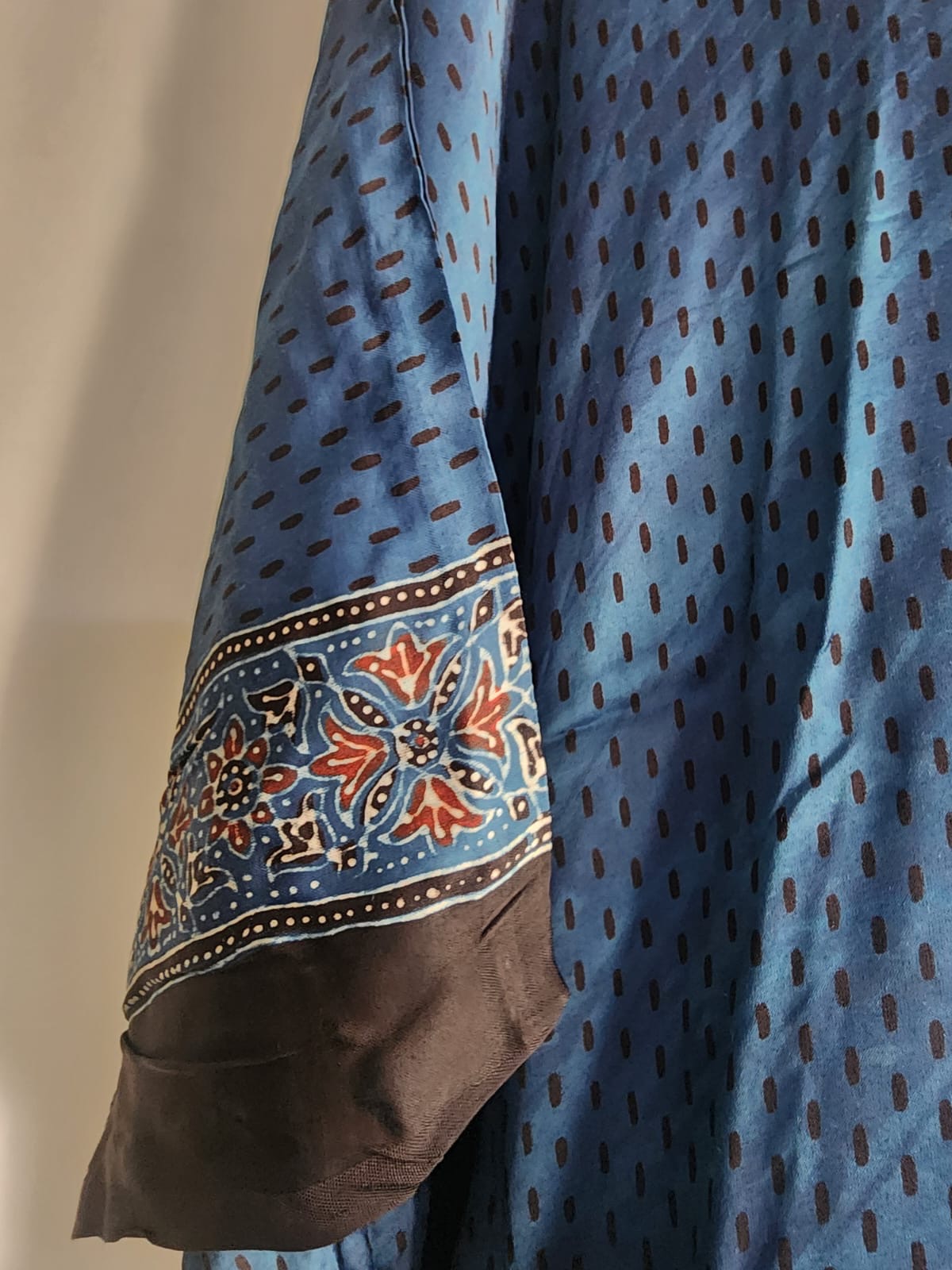 Ajrakh Kaftan in modal silk