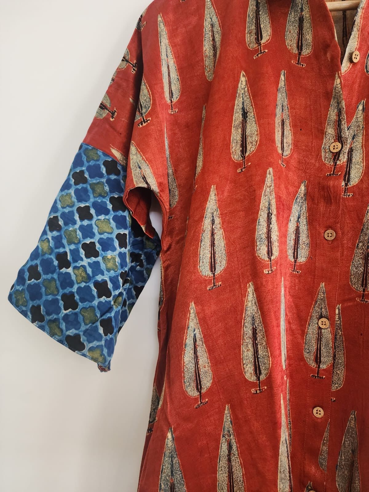 Ajrakh shirt dress