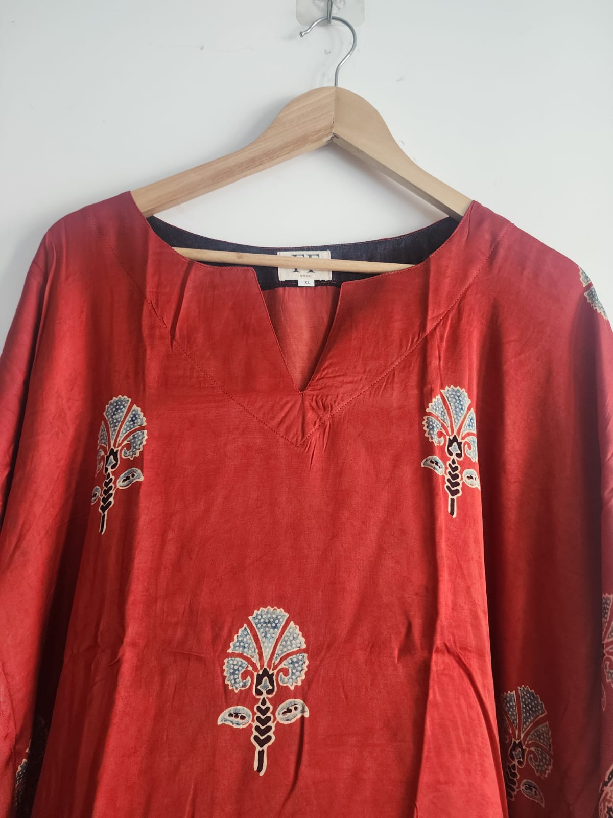 Ajrakh Kaftan in modal silk