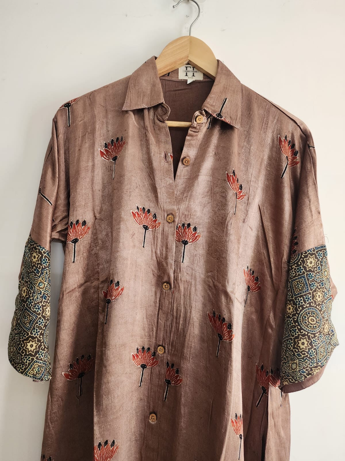 Ajrakh shirt dress