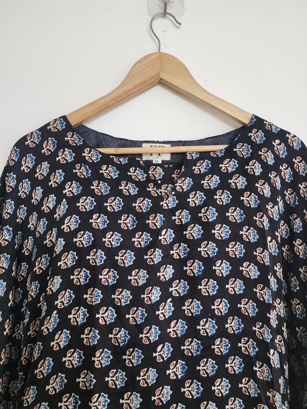 Ajrakh Kaftan in modal silk