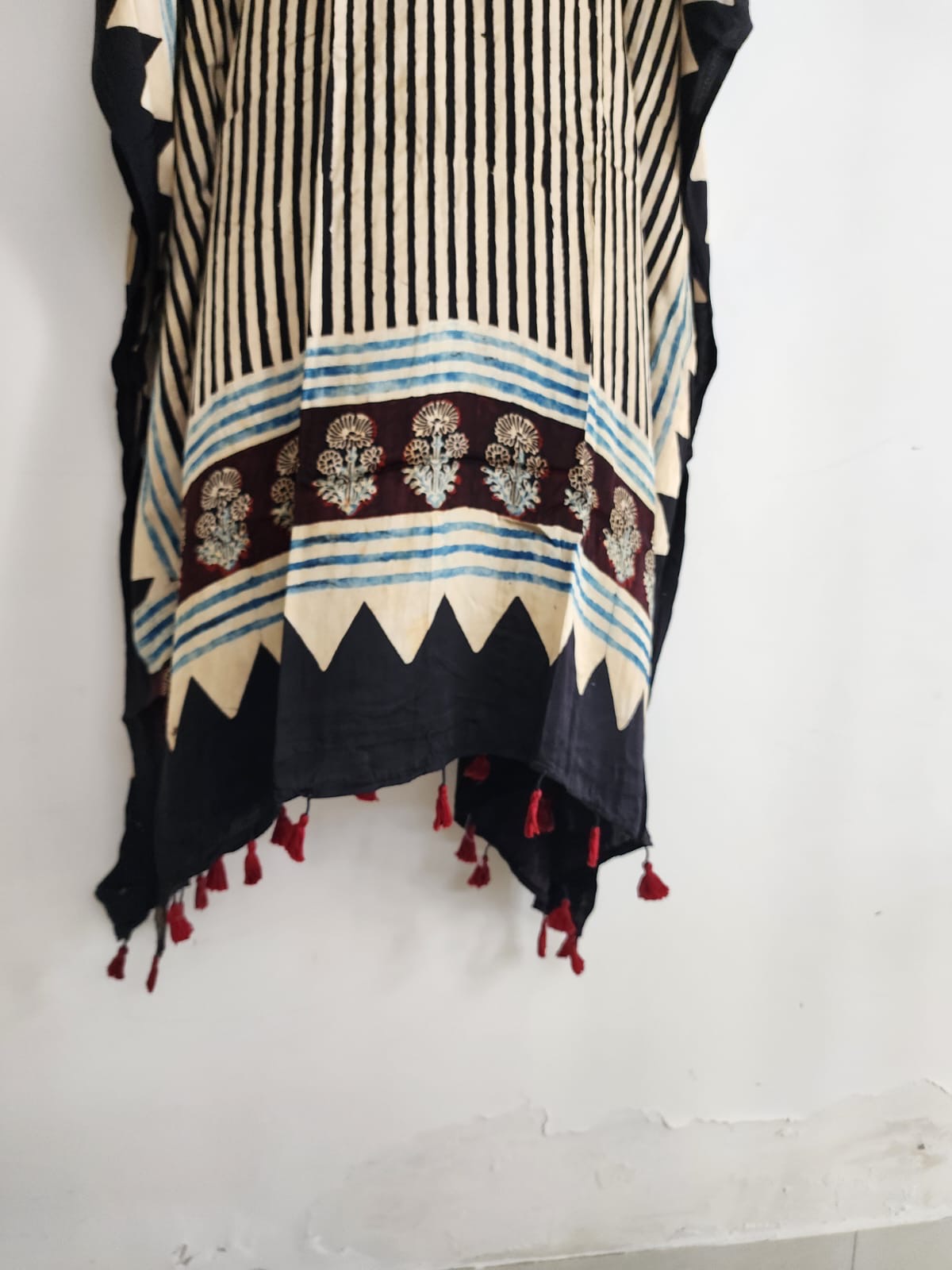 Ajrakh Kaftan in modal silk