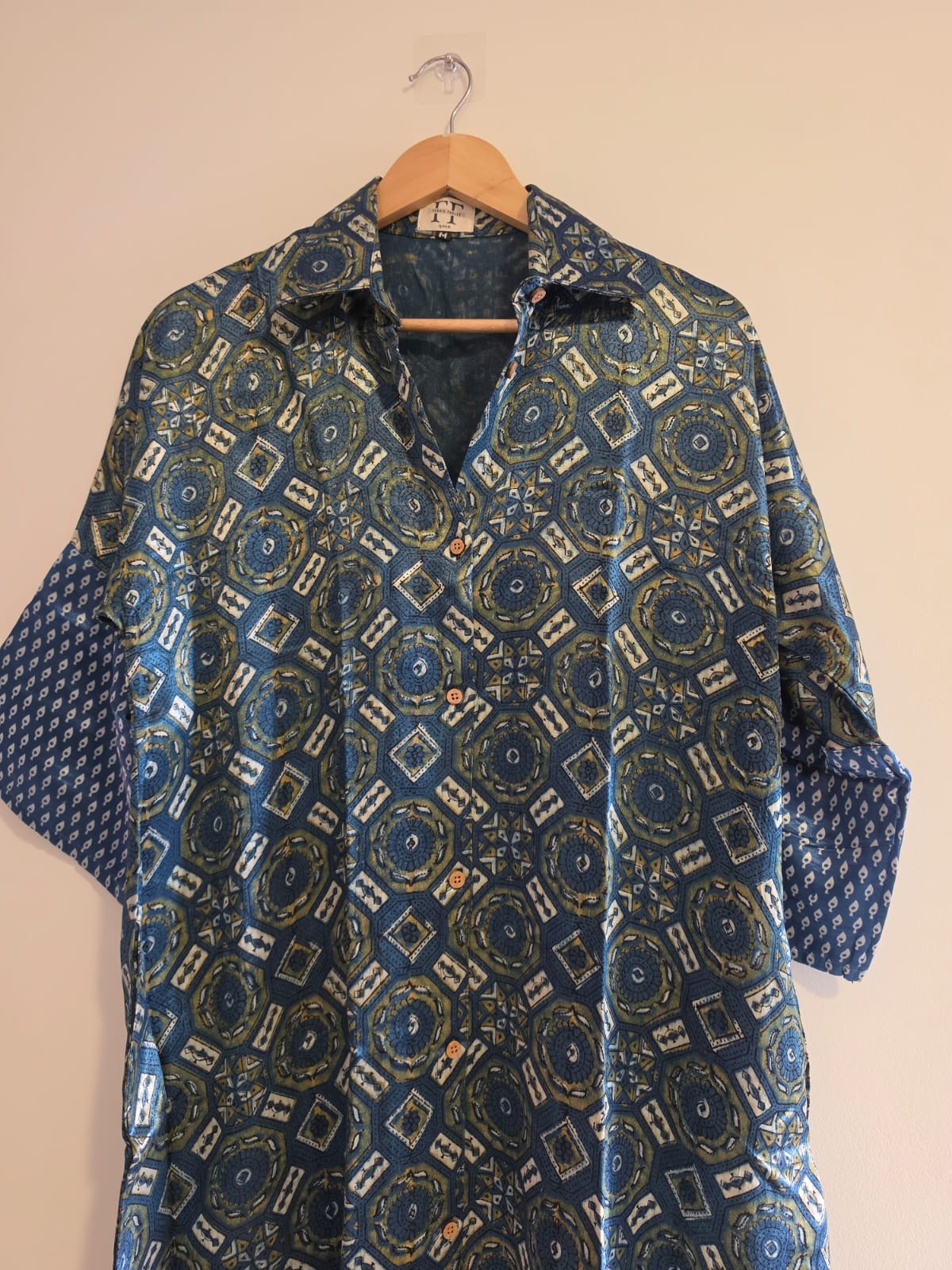Ajrakh shirt dress