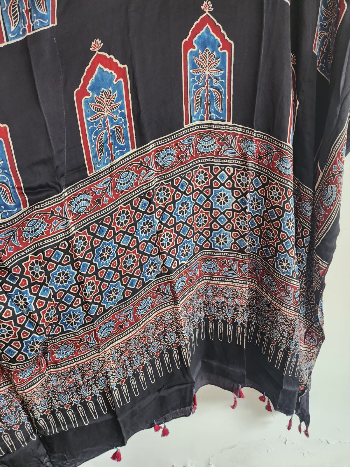 Ajrakh Kaftan in modal silk