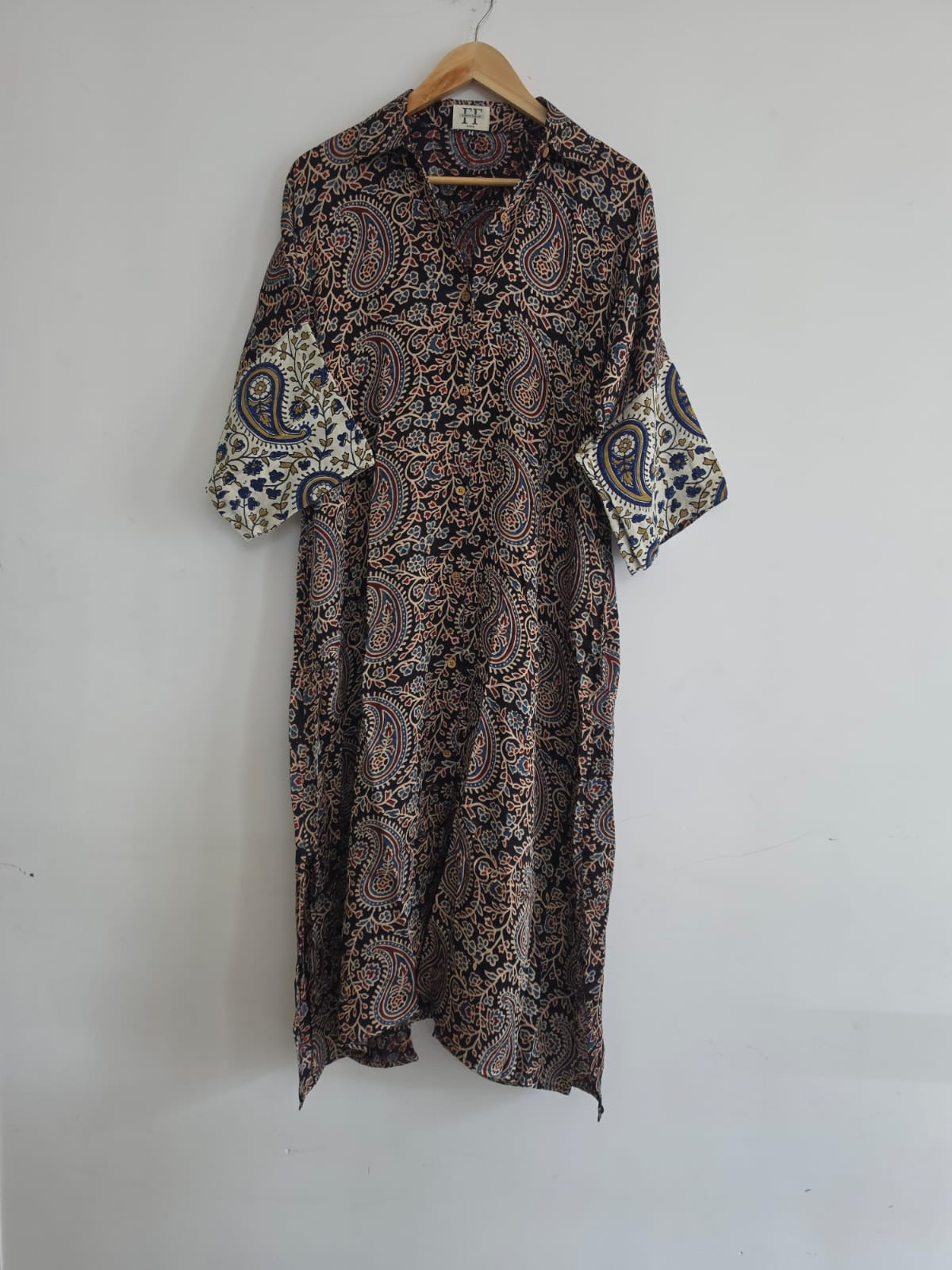 Ajrakh shirt dress