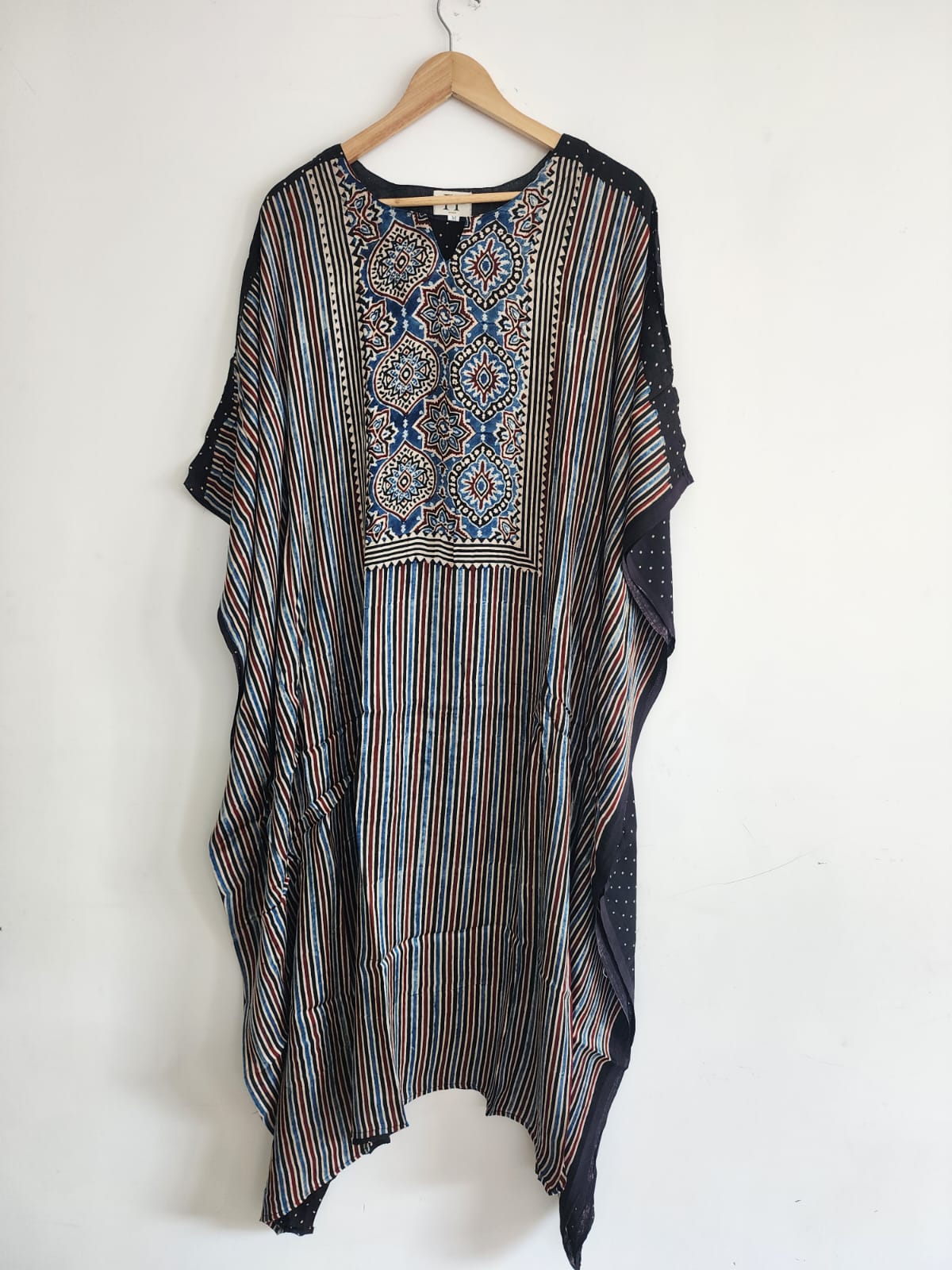 Ajrakh Kaftan in modal silk