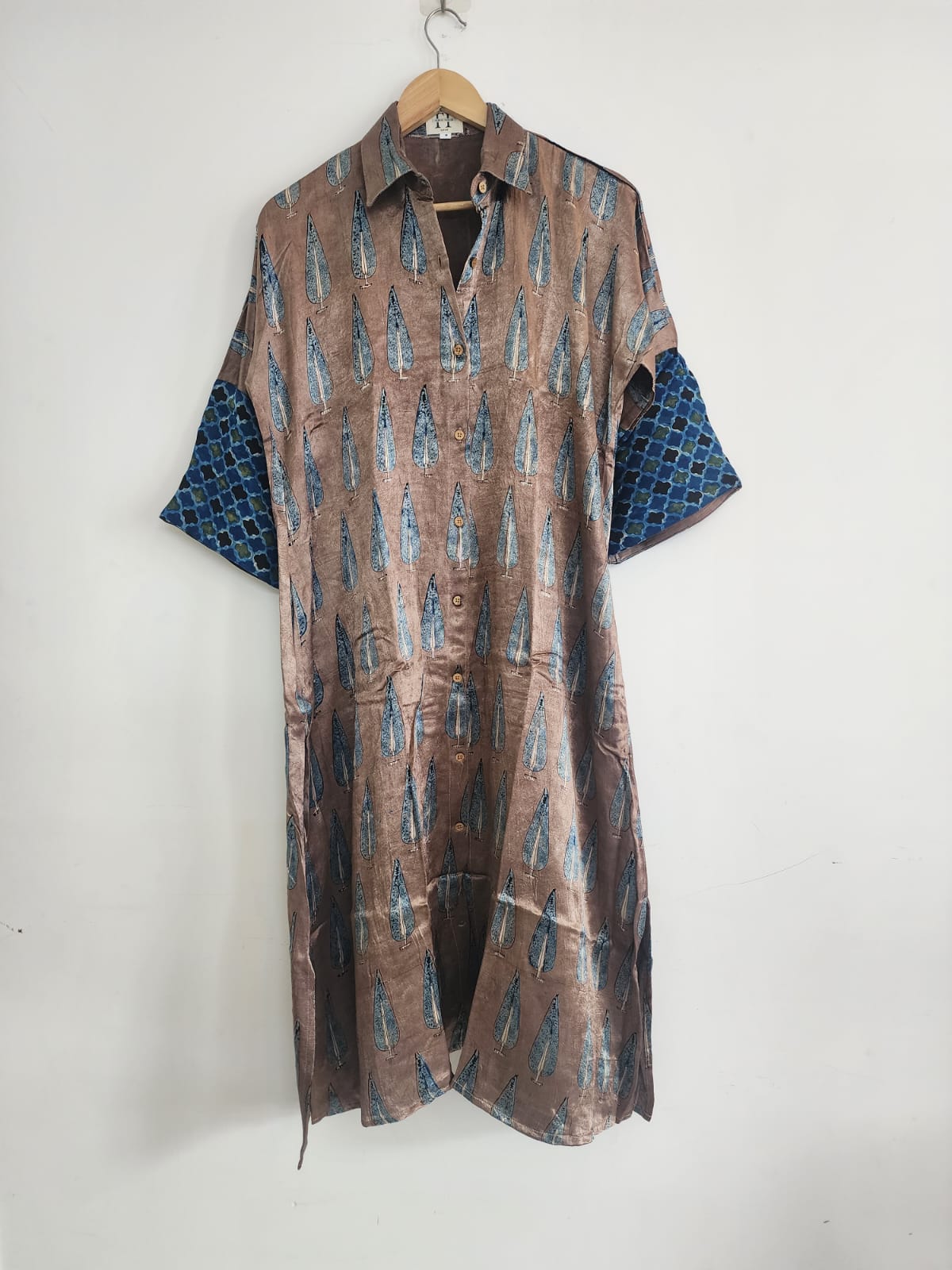 Ajrakh shirt dress