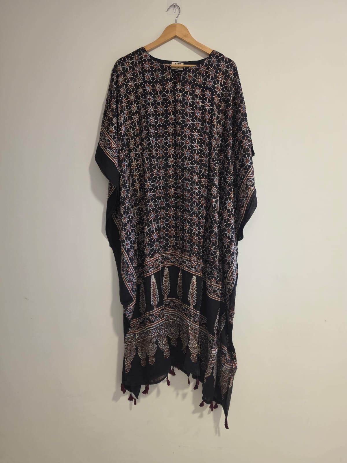 Ajrakh Kaftan in modal silk