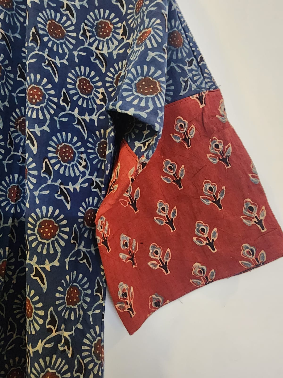 Ajrakh cotton shirt dress
