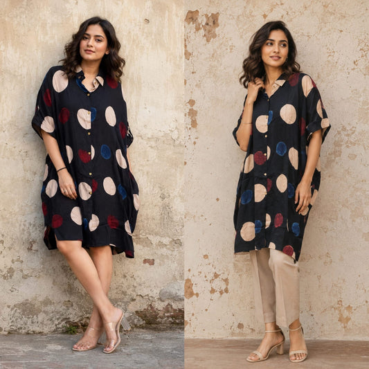 Ajrakh short shirt dress