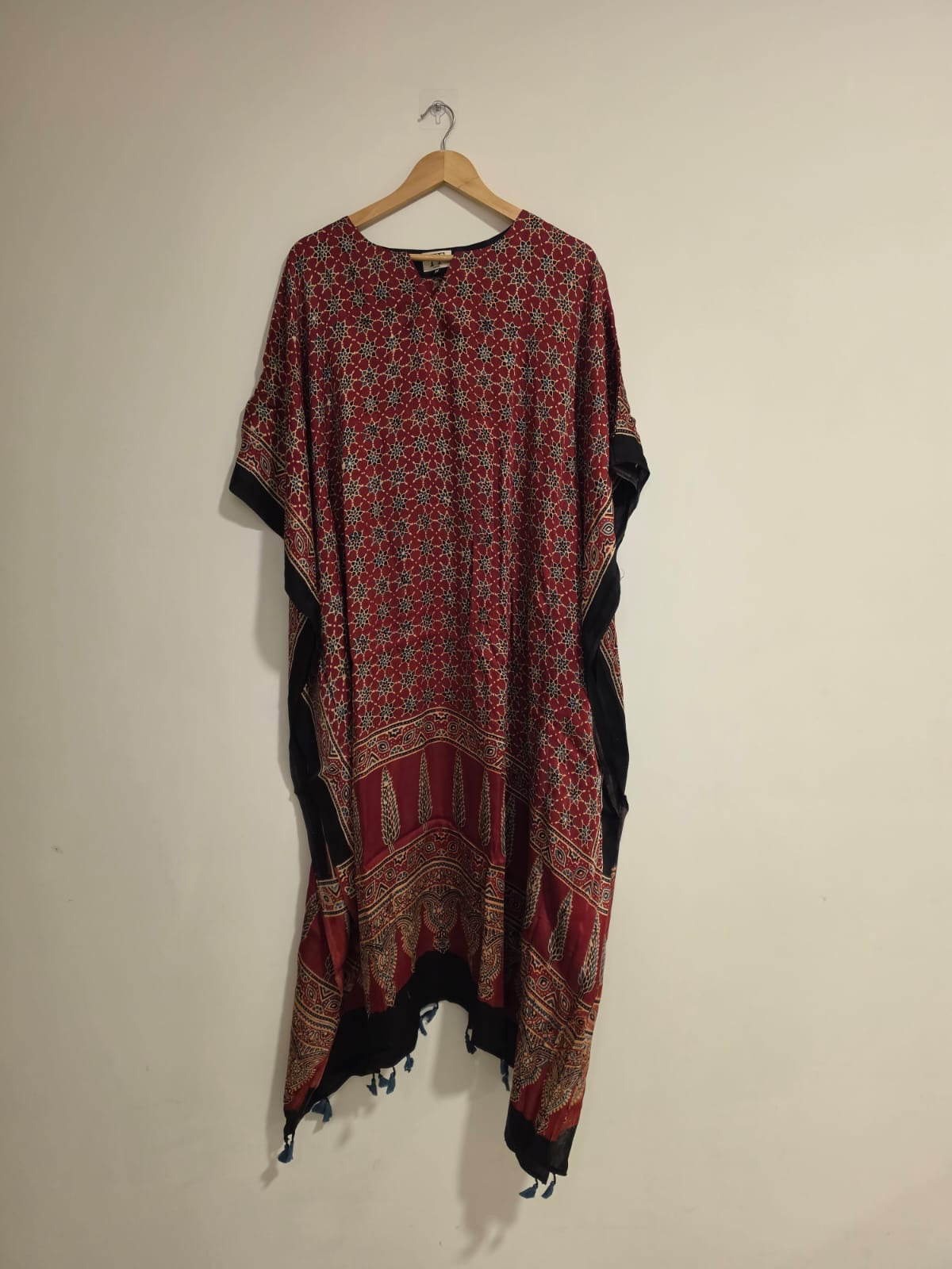 Ajrakh Kaftan in modal silk