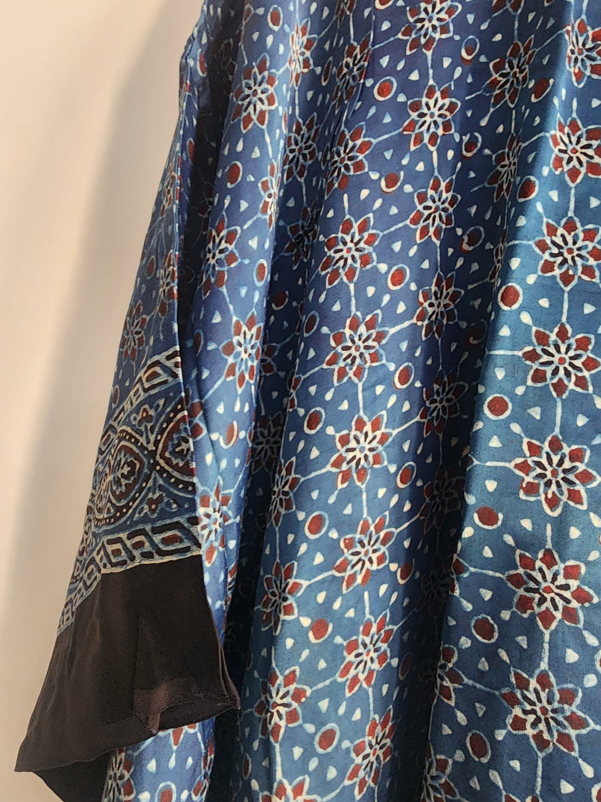 Ajrakh Kaftan in modal silk