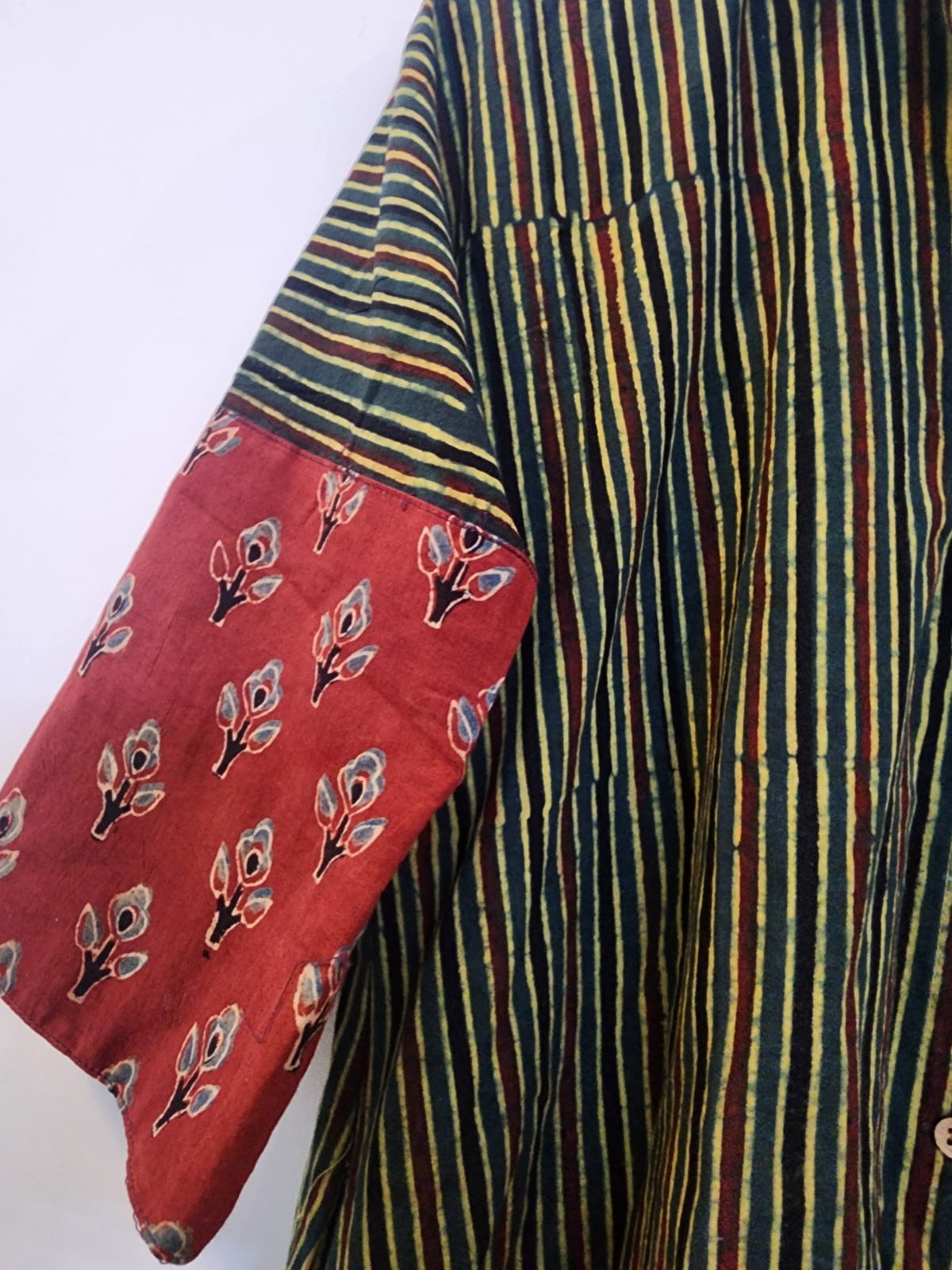 Ajrakh cotton shirt dress (short)