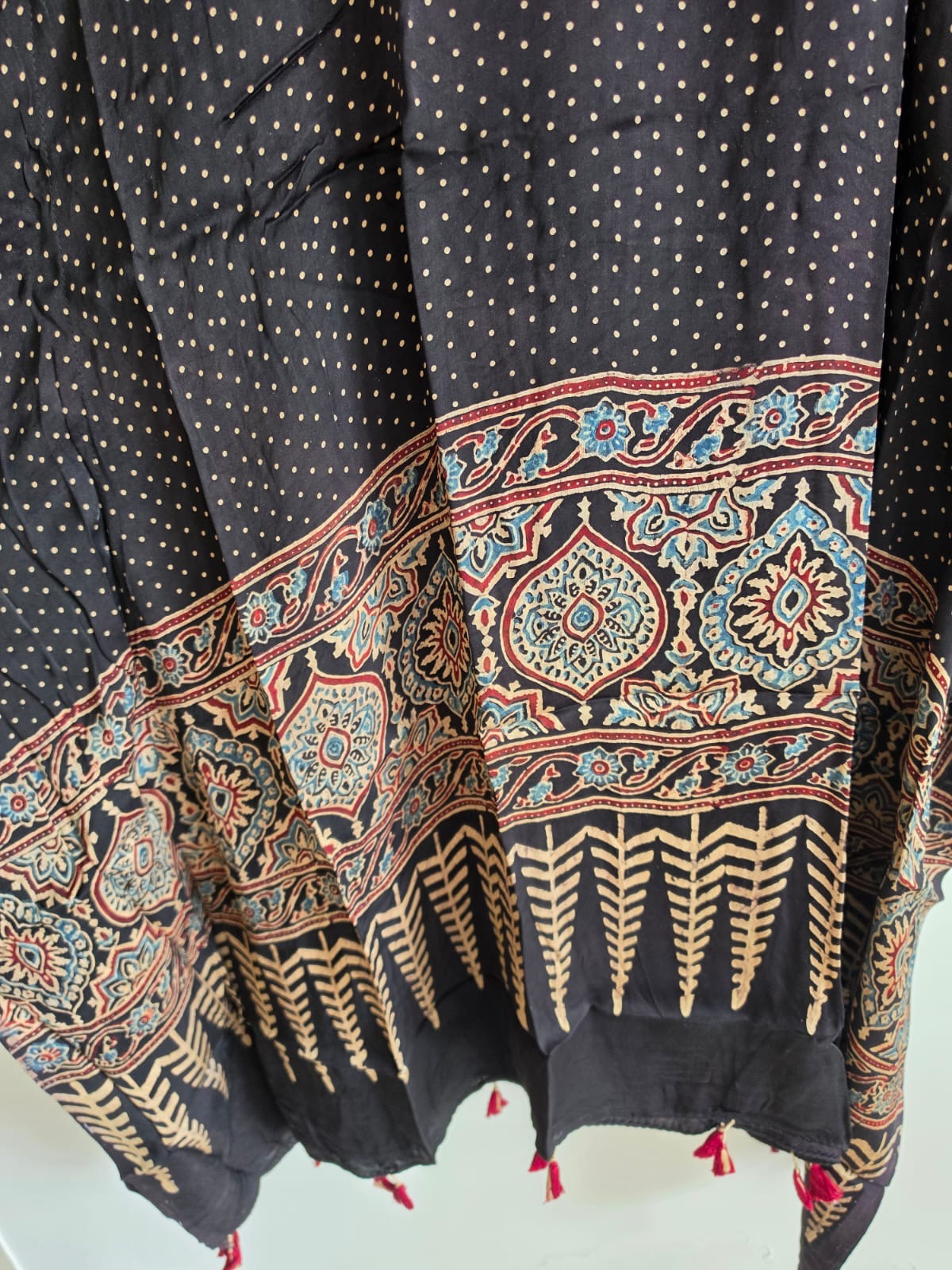 Ajrakh Kaftan in modal silk