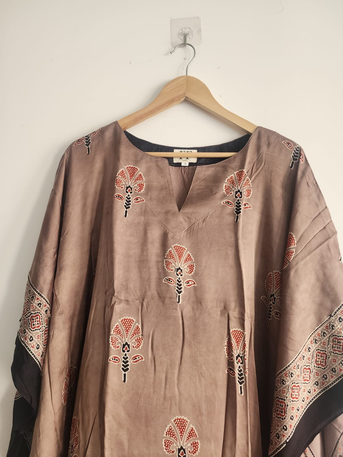 Ajrakh Kaftan in modal silk