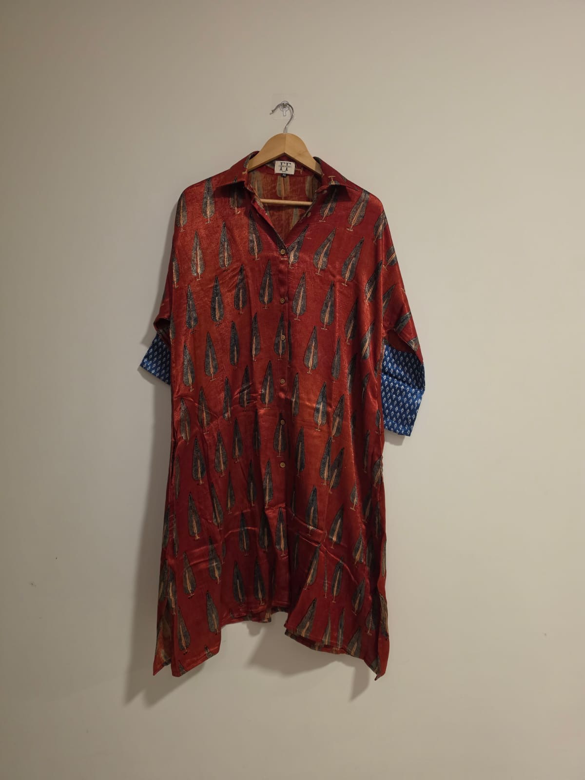 Ajrakh shirt dress (Short)