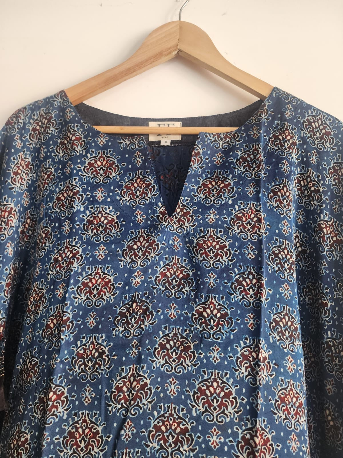Ajrakh Kaftan in modal silk