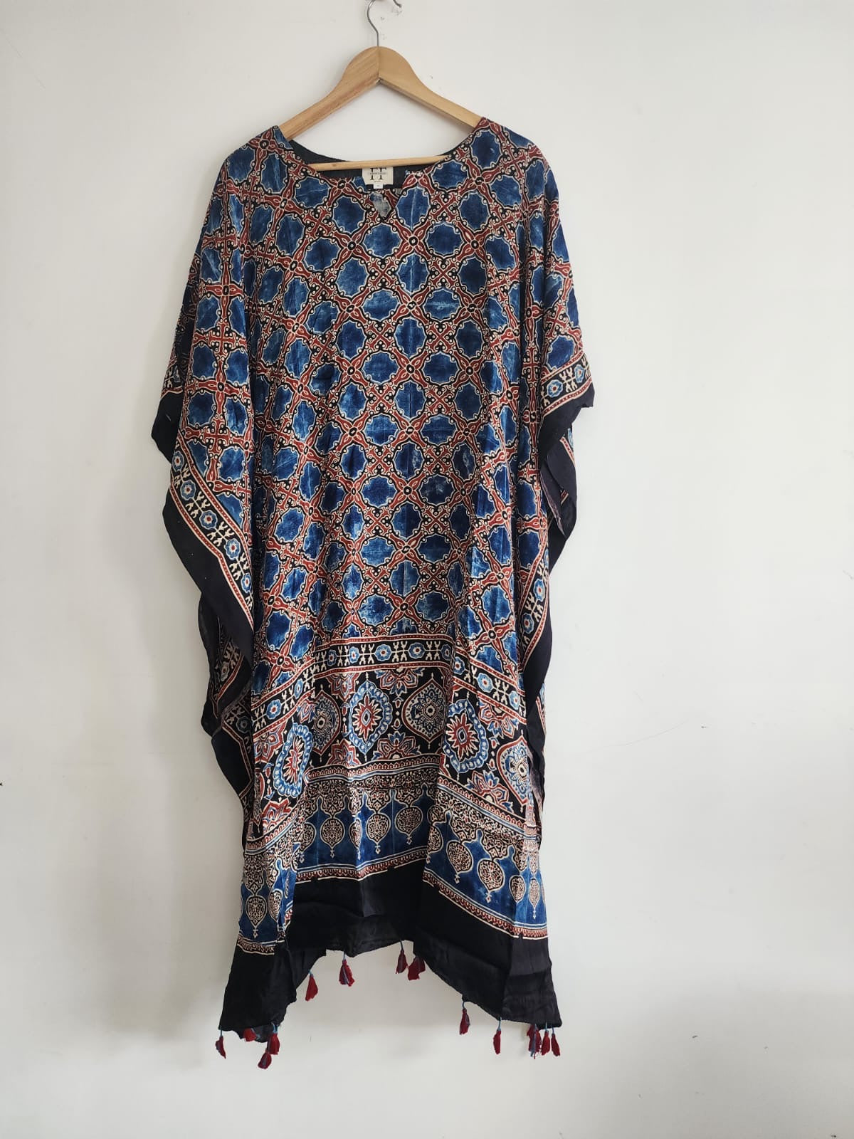 Ajrakh Kaftan in modal silk