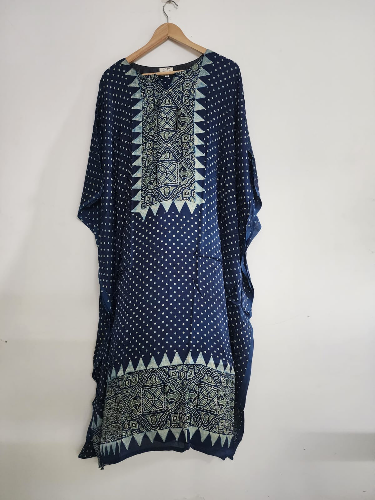 Ajrakh Kaftan in modal silk