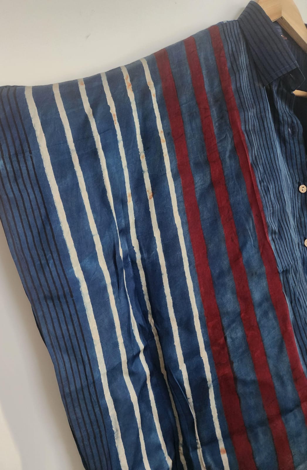 Ajrakh Kaftan shirt in modal silk