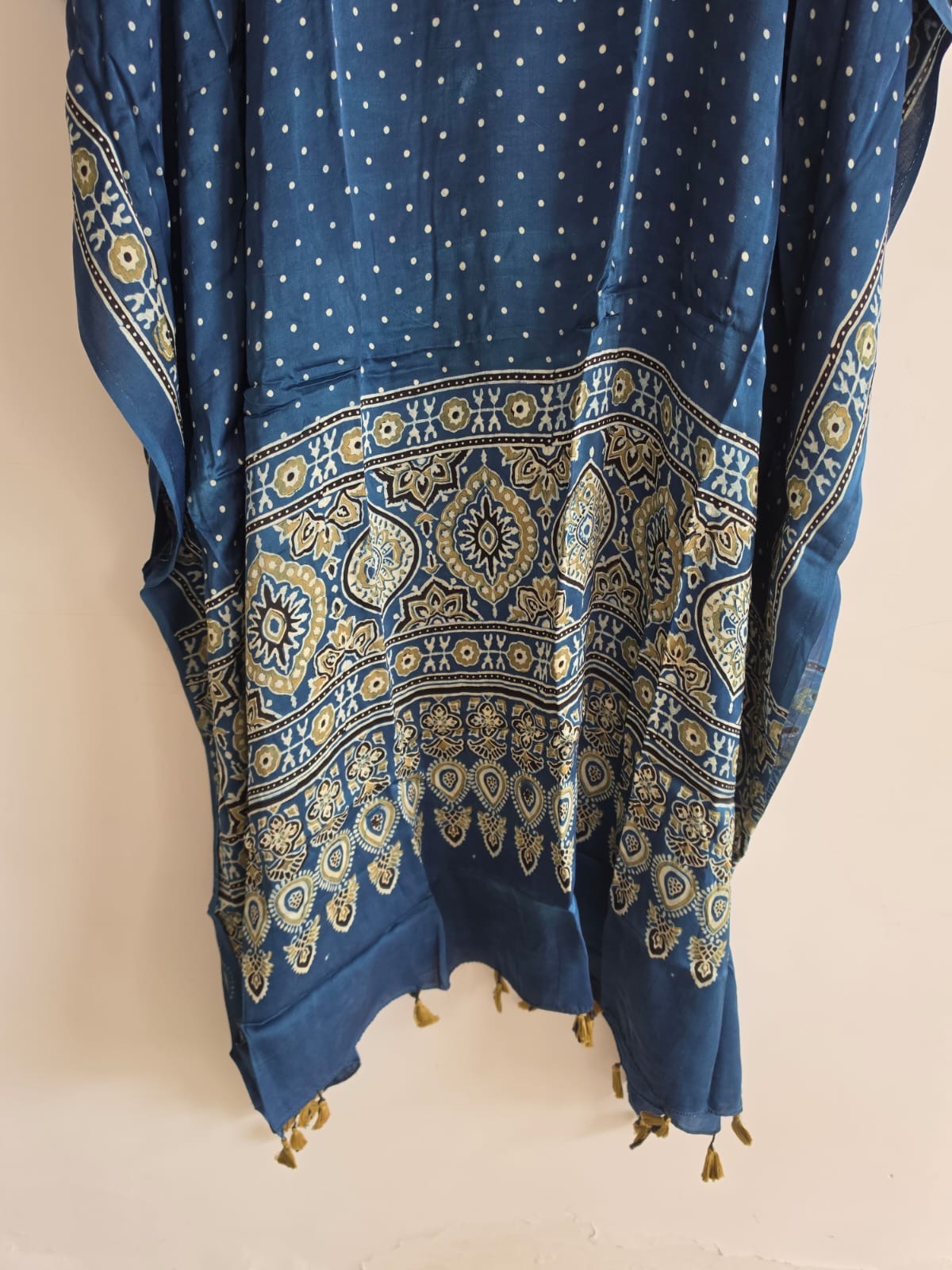 Ajrakh Kaftan in modal silk