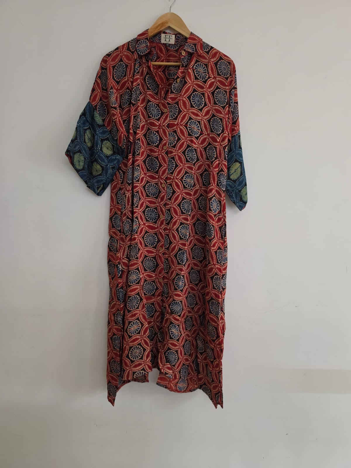Ajrakh shirt dress
