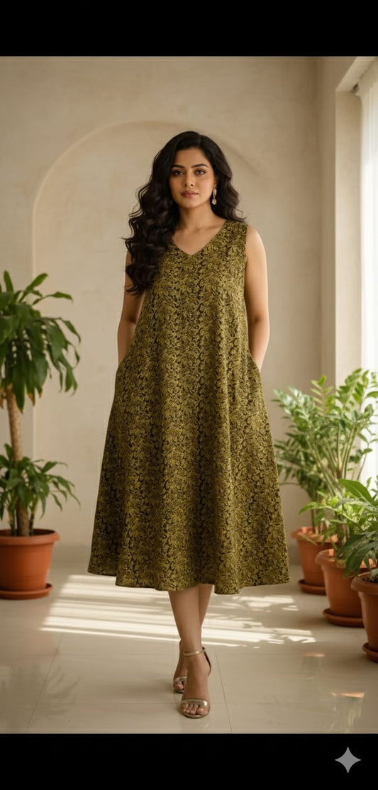 Ajrakh Modal dress