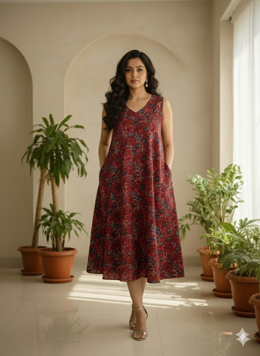 Ajrakh Modal dress