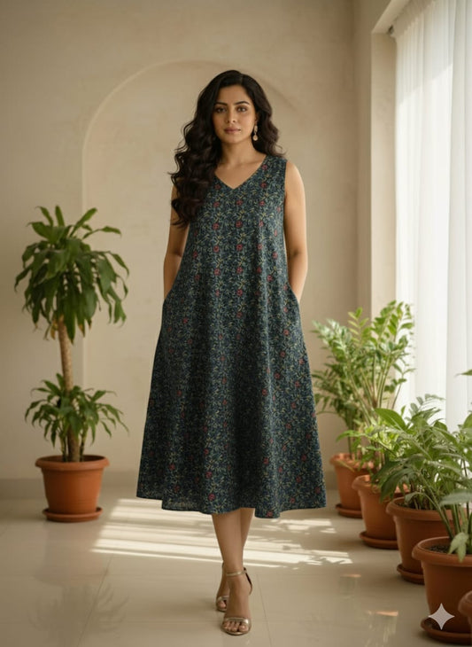 Ajrakh Modal dress