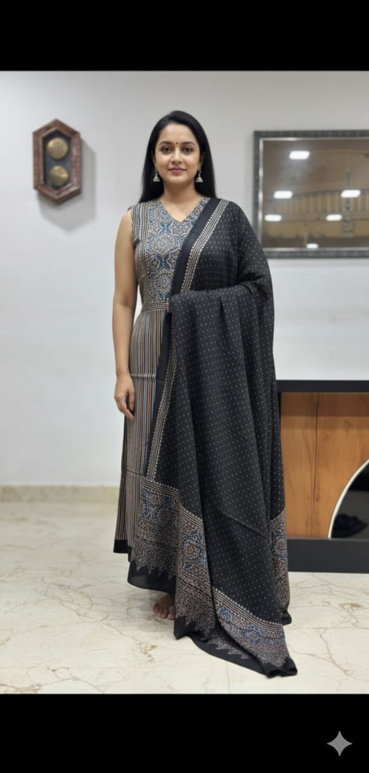 Ajrakh Modal suit set